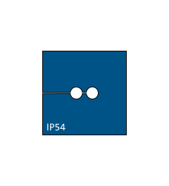 KT-BL 2/ø3 kabel tule, klein, 2x3mm, blauw