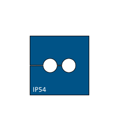 KT-BL 2/ø5 kabel tule, klein, 2x5mm, blauw