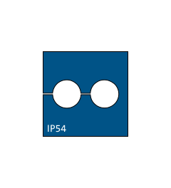 KT-BL 2/ø7 kabel tule, klein, 2x7mm, blauw