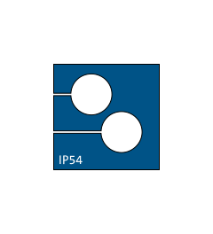 KT-BL 2/ø8 kabel tule, klein, 2x8mm, blauw