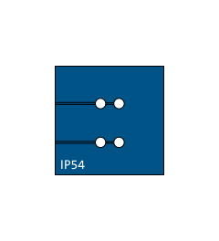 KT-BL 4/ø2 kabel tule, klein, 4x2mm, blauw