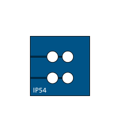 KT-BL 4/ø4 kabel tule, klein, 4x4mm, blauw
