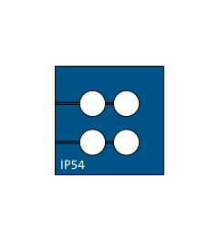 KT-BL 4/ø5 kabel tule, klein, 4x5mm, blauw