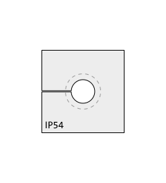 KTMBS 6-9 mm multi-range cable grommet, small, gray