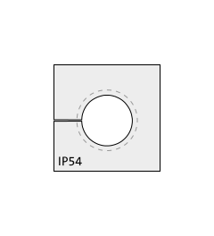 KTMBS 10-12 mm multi-range cable grommet, small, gray