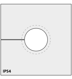 KTMBS 14-17 mm multi-range cable grommet, large, gray