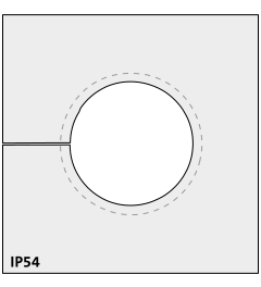 KTMBS 20-23 mm multi-range cable grommet, large, gray