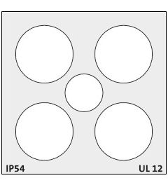 DT5 kabel tule, groot, multi-membraan, grijs
