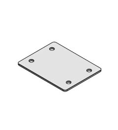 BPM-B blindplaat RVS, schroefmontage