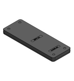 BPK 24 blindplaat kunststof, schroefmontage, zwart