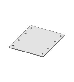 BPM 16-2MT blindplaat plaatstaal, schroefmontage