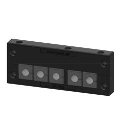 KEL 24/5 kabelinvoerframe, 2d, 1 rij, RVS, zwart