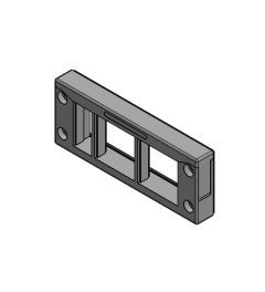 KEL-Quick 24/4 QUICK kabelinvoerframe, 2d, 2/2, zwart