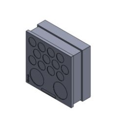 QT-DT 8 QUICK cable grommet, large, multi-membran, gray