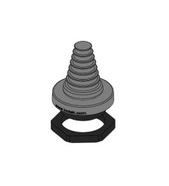 KEL-DPF 40/12-27 grijs kabelinvoer, 12-27mm, met moer, M40