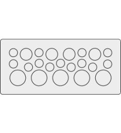 KEL-DP 16/22 A kabelinvoer, plug, wand 1.5-2.5mm, grijs