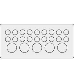 KEL-DP 16/23 A kabelinvoer, plug, wand 1.5-2.5mm, grijs