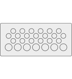 KEL-DP 16/26 A kabelinvoer, plug, wand 1.5-2.5mm, grijs