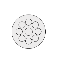 KEL-DP 40/9 A kabelinvoer rond, plug, wand 1.5-2.5mm, grijs