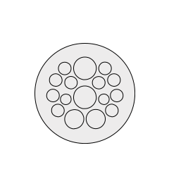 KEL-DP 40/16 A kabelinvoer rond, plug, wand 1.5-2.5mm, grijs
