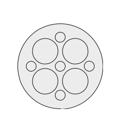 KEL-DP 50/9 A cable entry plate, plug, wall 1.5-2.5mm, gray