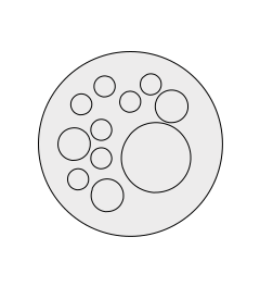 KEL-DP 50/11 A cable entry plate, plug, wall 1.5-2.5mm, gray