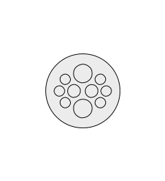 KEL-DP 32/10 B cable entry plate, plug, wall 2.8-4mm, gray