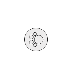 KEL-DP 20/5 A cable entry plate, plug, wall 1.5-2.5mm, gray