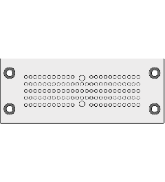 KEL-DPZ 24/121 CR kabelinvoerplaat, schroef, grijs