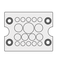 KEL-DPZ B 17 CR kabelinvoer, schroef, grijs