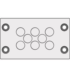 KEL-DPZ 10/8 cable entry plate, screw mounting, gray