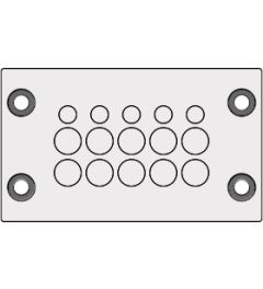 KEL-DPZ 10/15 cable entry plate, screw mounting, gray
