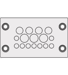 KEL-DPZ 10/16 cable entry plate, screw mounting, gray