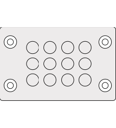 KEL-DPZ 6/12 CR cable entry plate, screw, gray