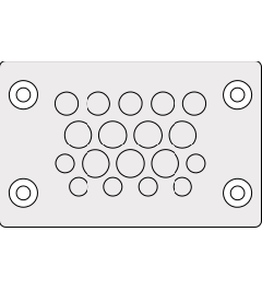 KEL-DPZ 6/18-1 CR kabelinvoer, schroef, grijs
