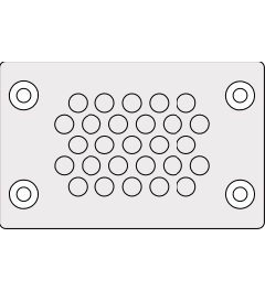 KEL-DPZ 6/27 cable entry plate, screw mounting, gray