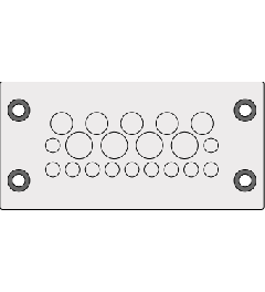 KEL-DPZ 16/20 cable entry plate, screw mounting, gray