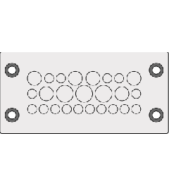 KEL-DPZ 16/25 cable entry plate, screw mounting, gray