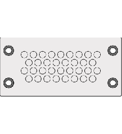 KEL-DPZ 16/34 cable entry plate, screw mounting, gray
