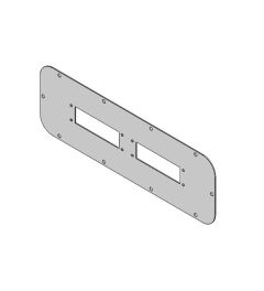 FP-AX 447x149 (2 uitsparing) Kabel flensplaat