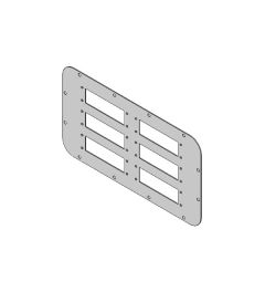 FP-AX 401x221 (6 uitsparing) Kabel flensplaat