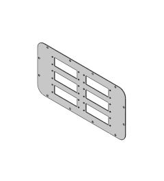 FP-AX 436x221 (6 uitsparing) Kabel flensplaat