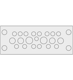 KEL-DPU 24/21 cable entry plate, screw/snap-in, gray