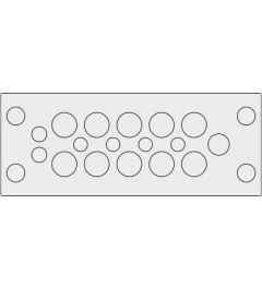 KEL-DPU 24/17 cable entry plate, screw/snap-in, gray