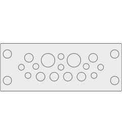 KEL-DPU 24/16 cable entry plate, screw/snap-in, gray