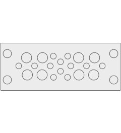 KEL-DPU 24/20 cable entry plate, screw/snap-in, gray