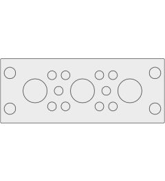 KEL-DPU 24/13 cable entry plate, screw/snap-in, gray