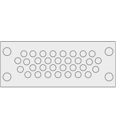KEL-DPU 24/32 cable entry plate, screw/snap-in, gray