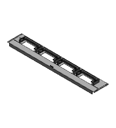 KDR-ESR-HW-1000 Bodemplaat met schuifframes + 1 blindplaat