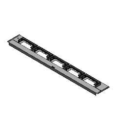 KDR-ESR-HW-1200 Bodemplaat met schuifframes + 1 blindplaat